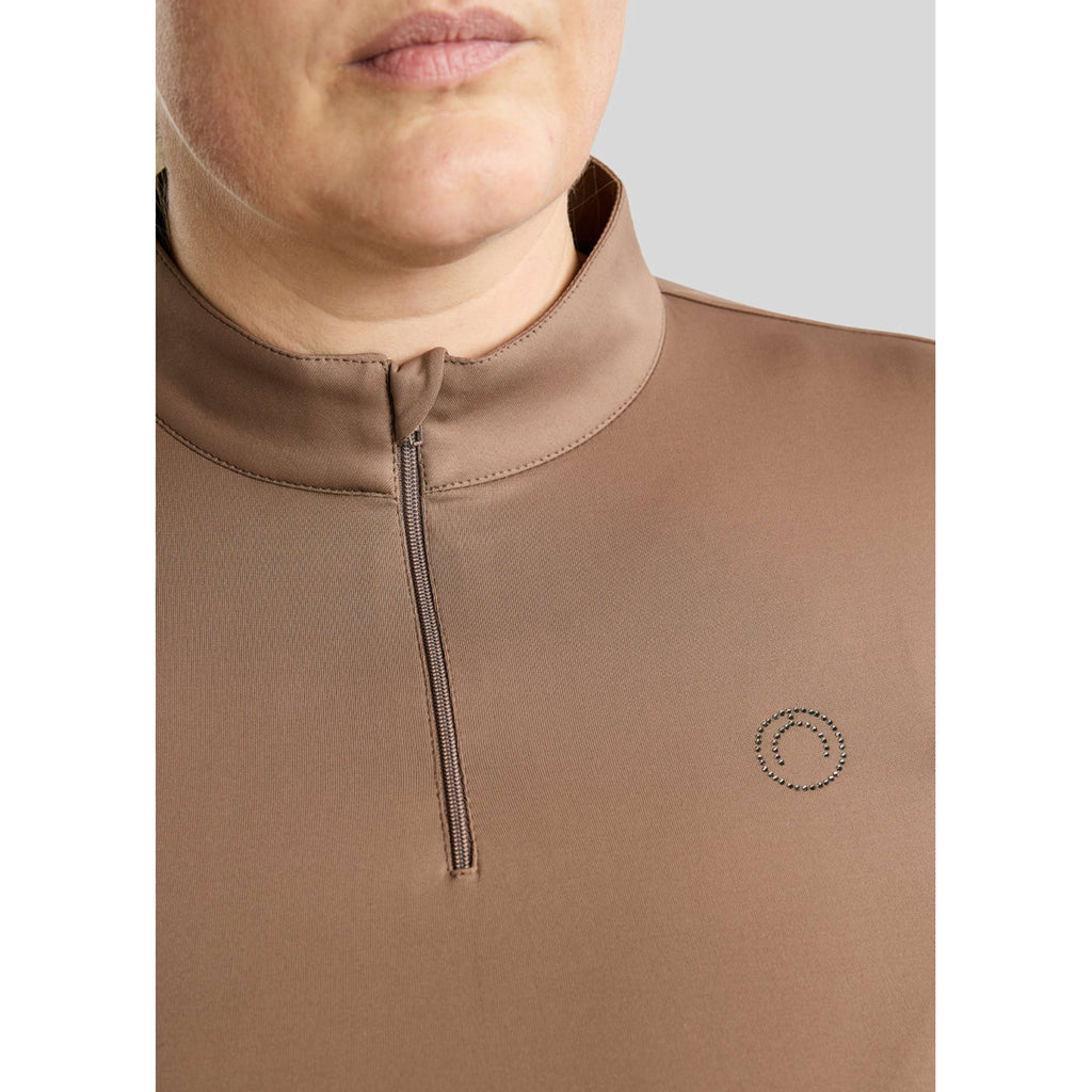 Montar Shirt MoFlair Curve Lange Ärmel Nougat Brown