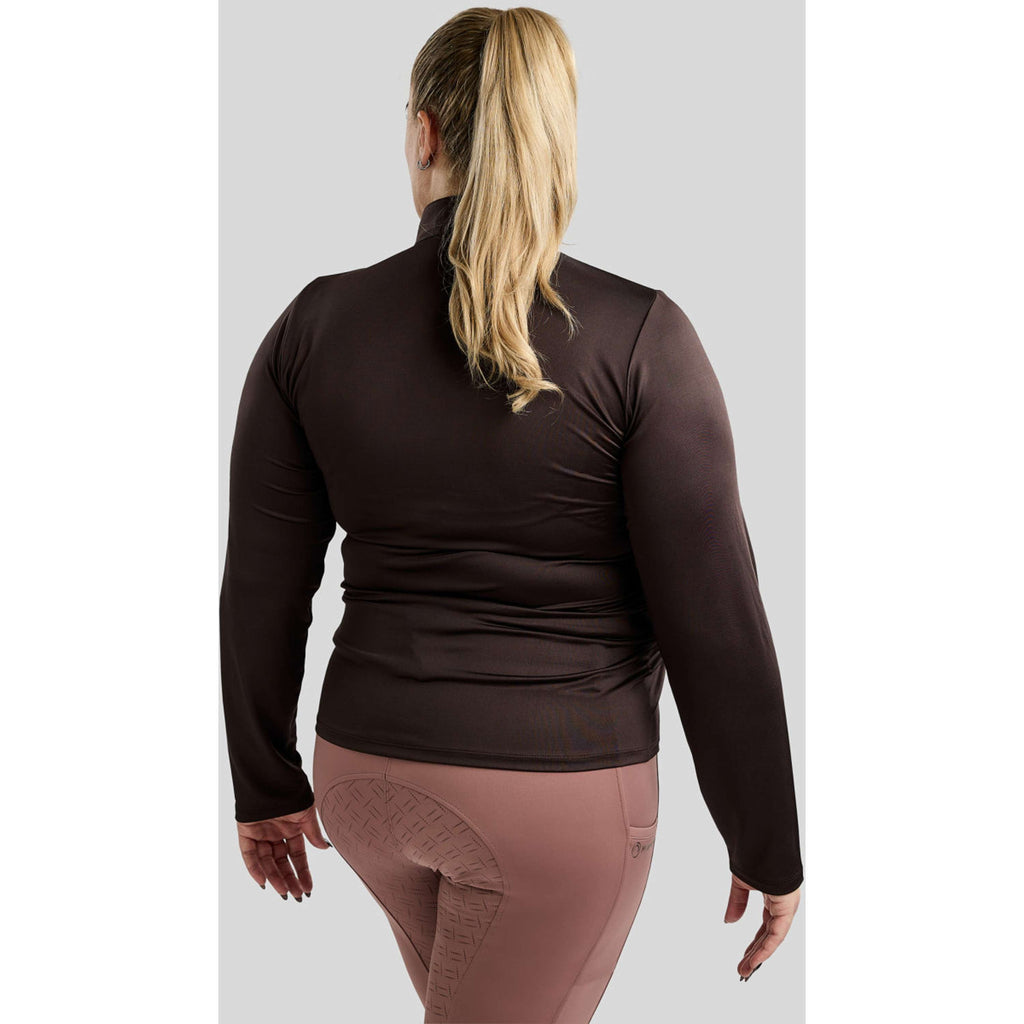 Montar Shirt MoFlair Curve Lange Ärmel Braun