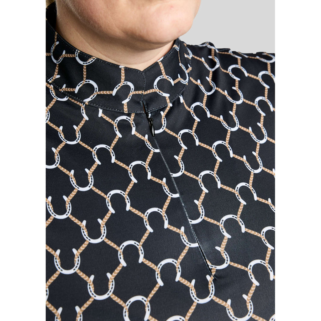 Montar Shirt MoFreya AO Printed Curve Lange Ärmel Schwarz