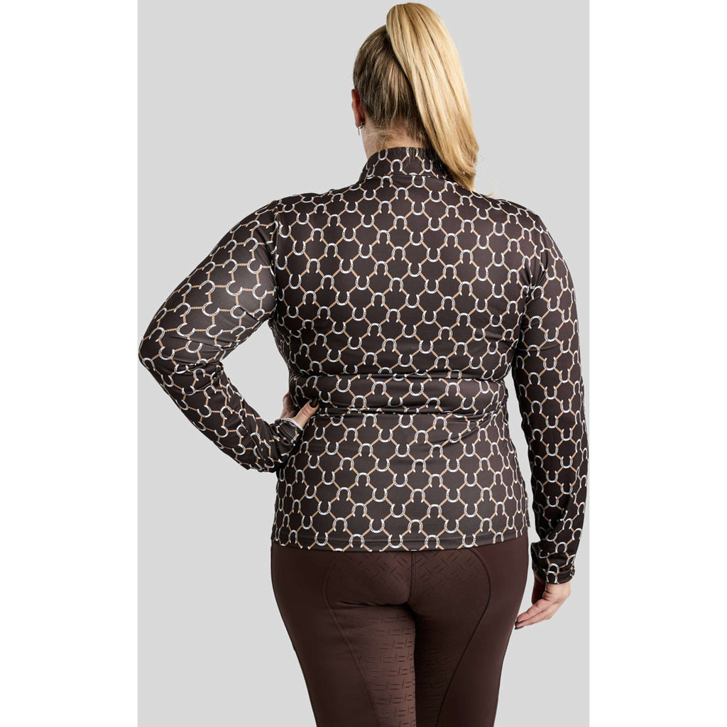 Montar Shirt MoFreya AO Printed Curve Lange Ärmel Braun