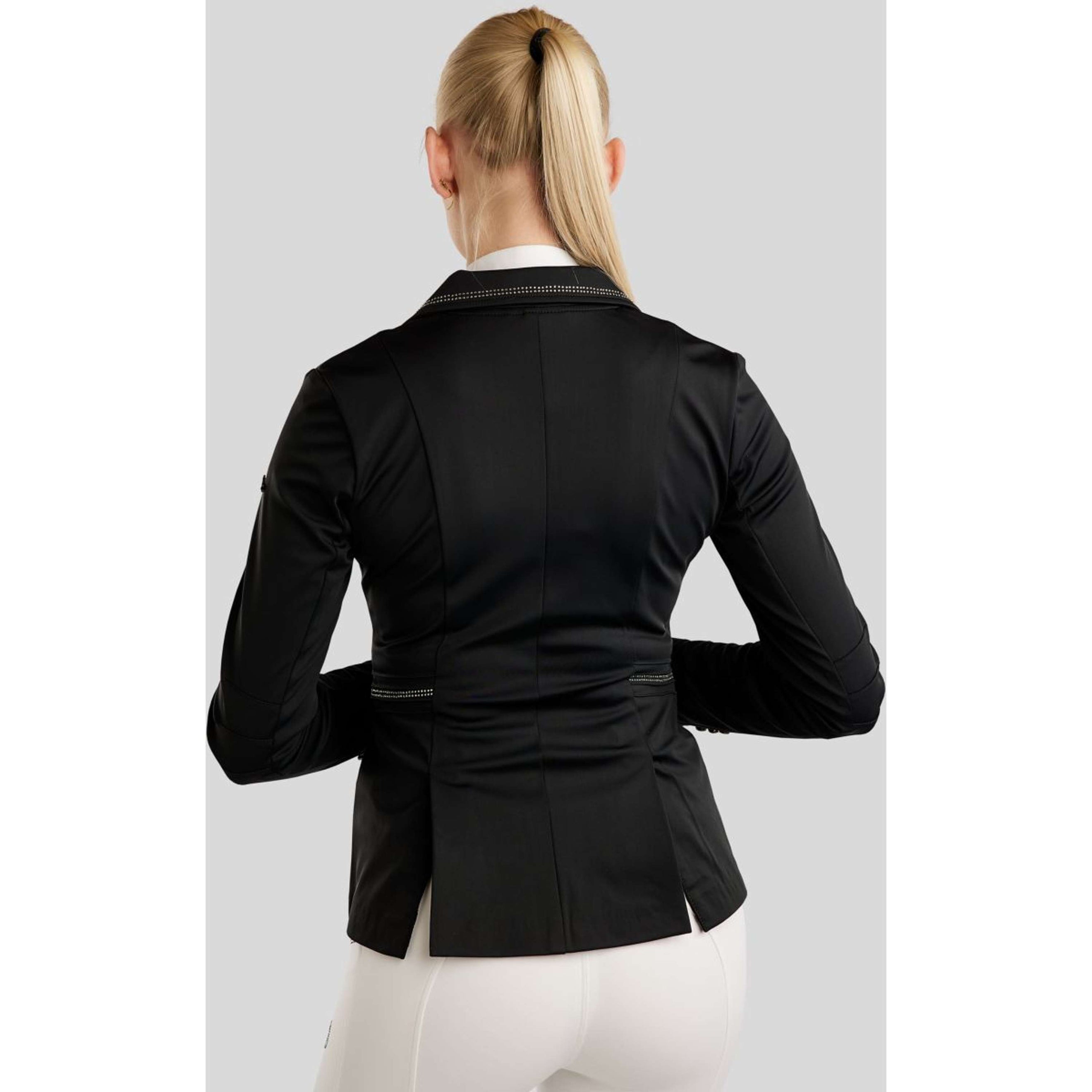Montar Turnierjacket MoPearl Pintucks Gun Metal Crystals Schwarz Montar Turnierjacket MoPearl Pintucks Gun Metal Crystals Schwarz