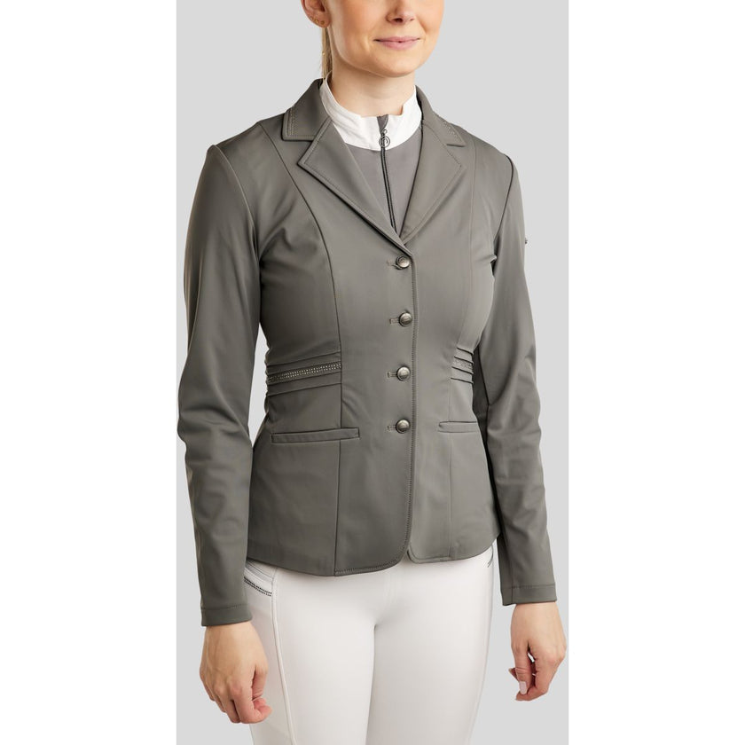 Montar Turnierjacket MoPearl Pintucks Gun Metal Crystals Grau Montar Turnierjacket MoPearl Pintucks Gun Metal Crystals Grau
