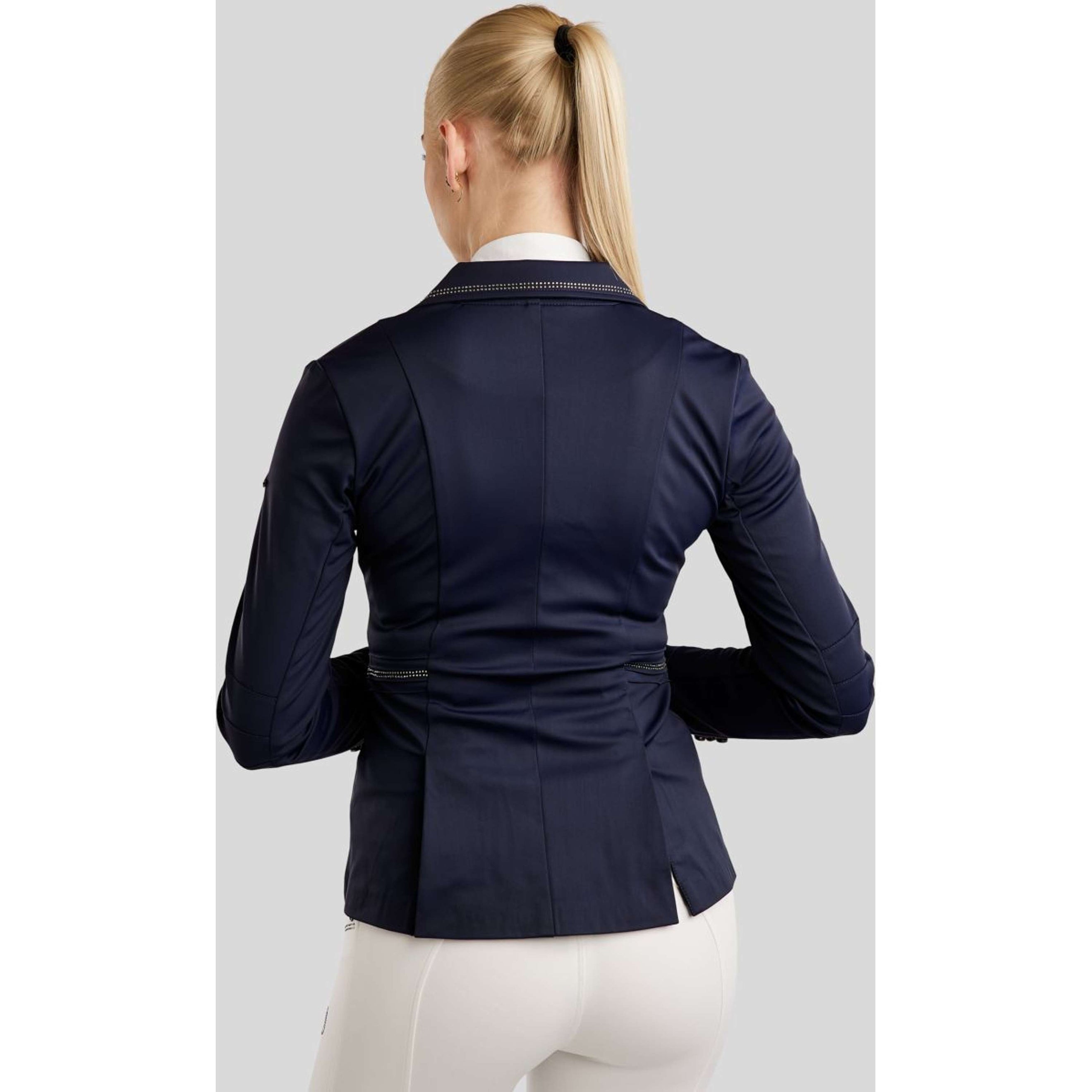 Montar Turnierjacket MoPearl Pintucks Gun Metal Crystals Navy Montar Turnierjacket MoPearl Pintucks Gun Metal Crystals Navy