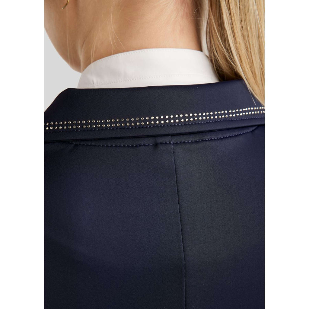 Montar Turnierjacket MoPearl Pintucks Gun Metal Crystals Navy