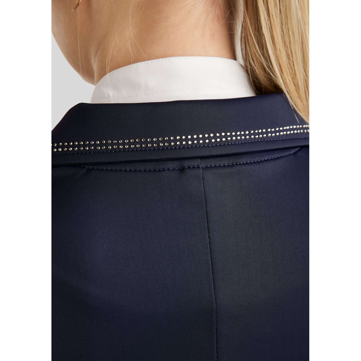 Montar Turnierjacket MoPearl Pintucks Gun Metal Crystals Navy