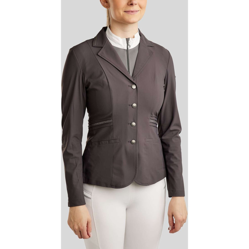 Montar Turnierjacket MoPearl Pintucks Gun Metal Crystals Slate Grey