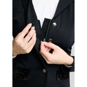 Montar Turnierjacket MoValerie Velvet Details Golden Quartz Crystals Schwarz