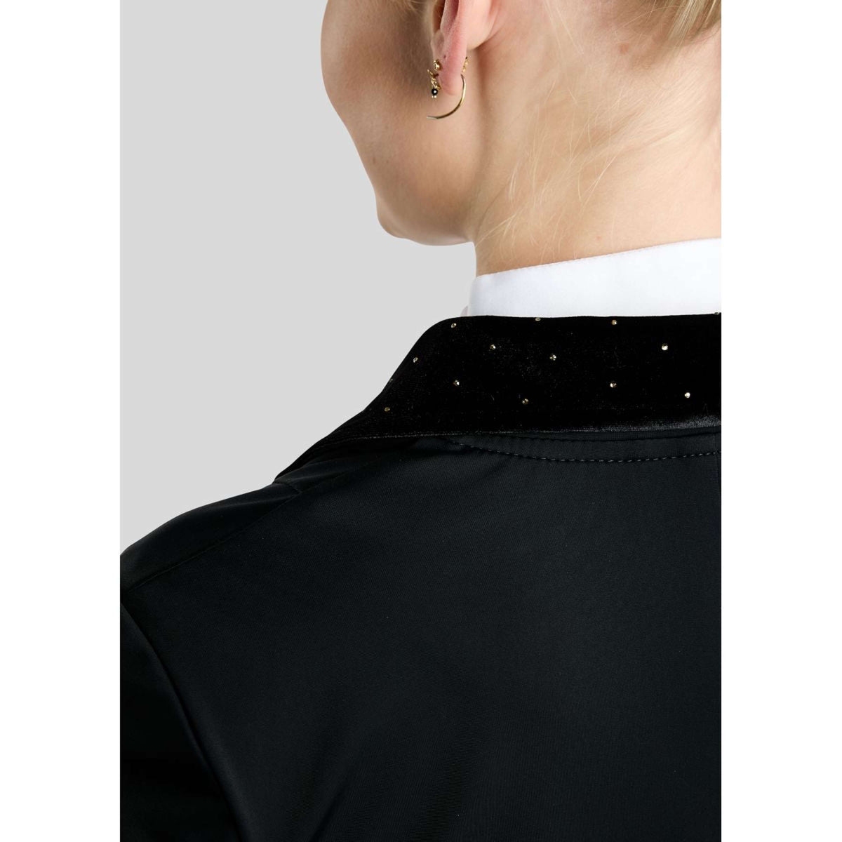 Montar Turnierjacket MoValerie Velvet Details Golden Quartz Crystals Schwarz