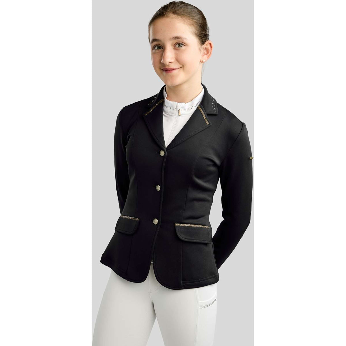 Montar Turnierjacket MoEve Golden Quartz Crystals Kids Schwarz