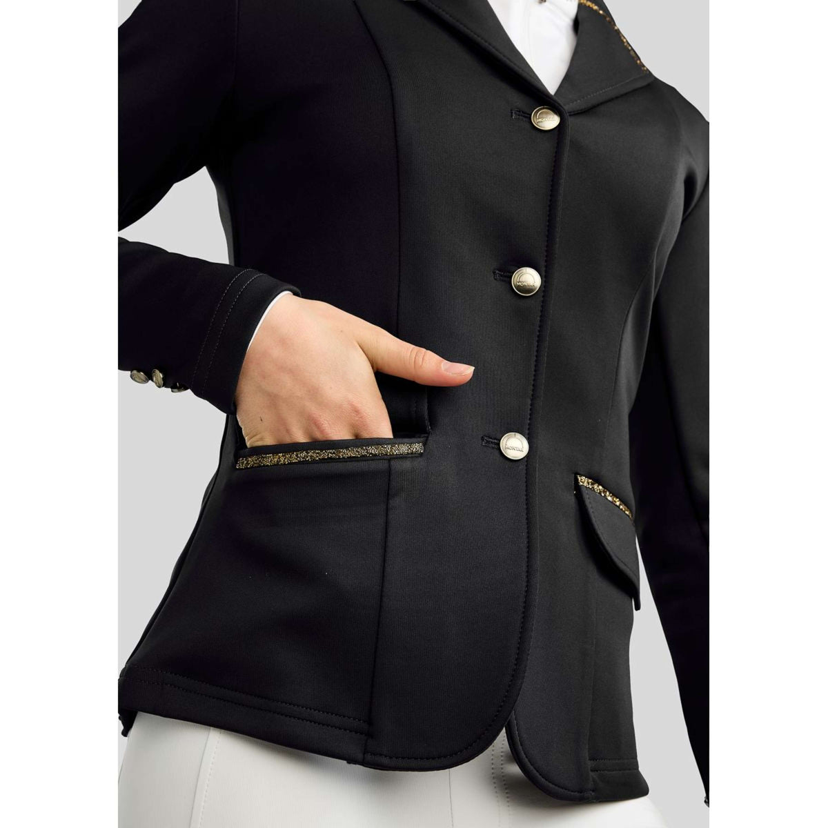 Montar Turnierjacket MoEve Golden Quartz Crystals Kids Schwarz