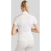 Montar Turniershirt MoPearl Pintucks Gun Metal Crystals Weiß