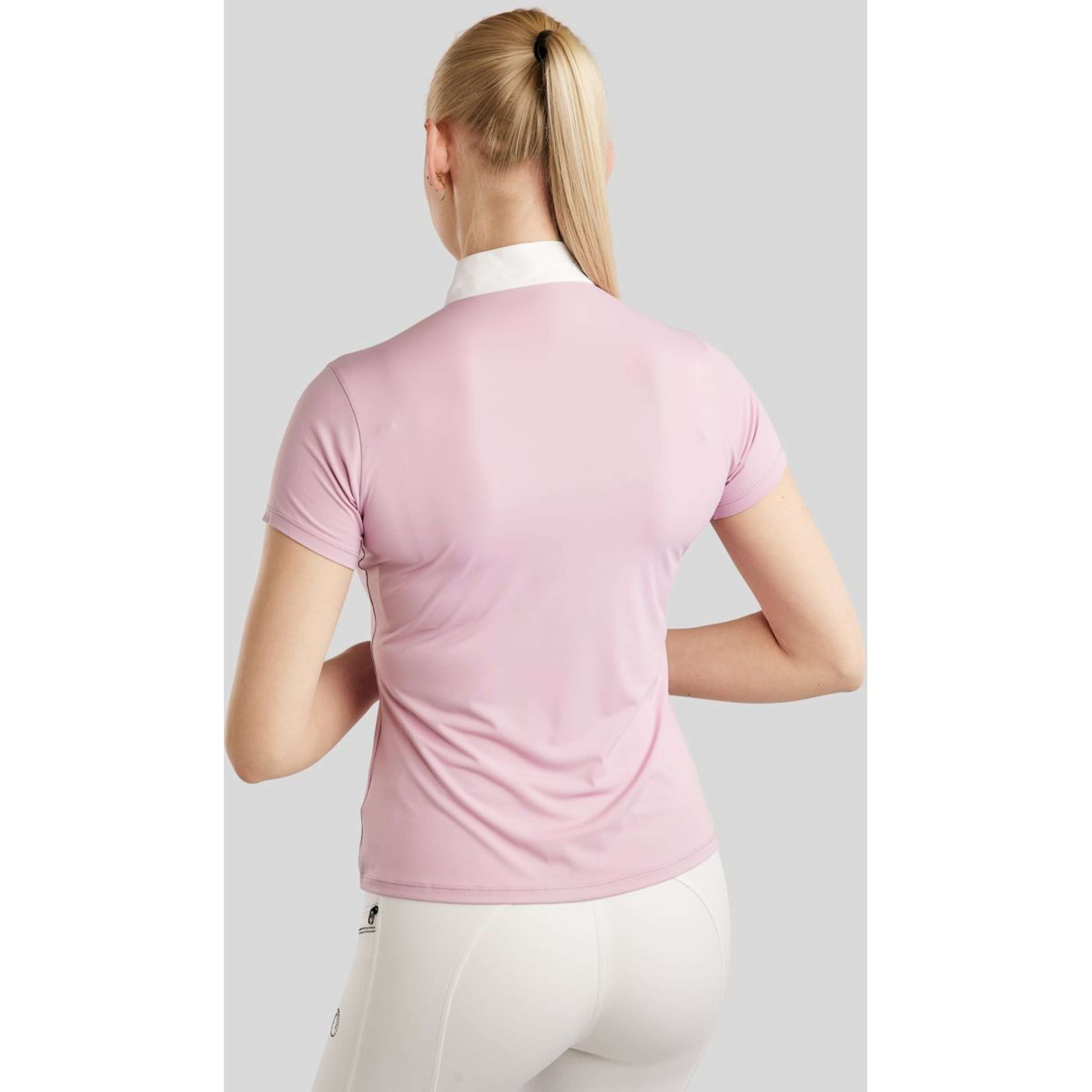 Montar Turniershirt MoPearl Pintucks Gun Metal Crystals Candy Pink Montar Turniershirt MoPearl Pintucks Gun Metal Crystals Candy Pink