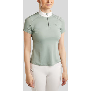 Montar Turniershirt MoPearl Pintucks Gun Metal Crystals Turin