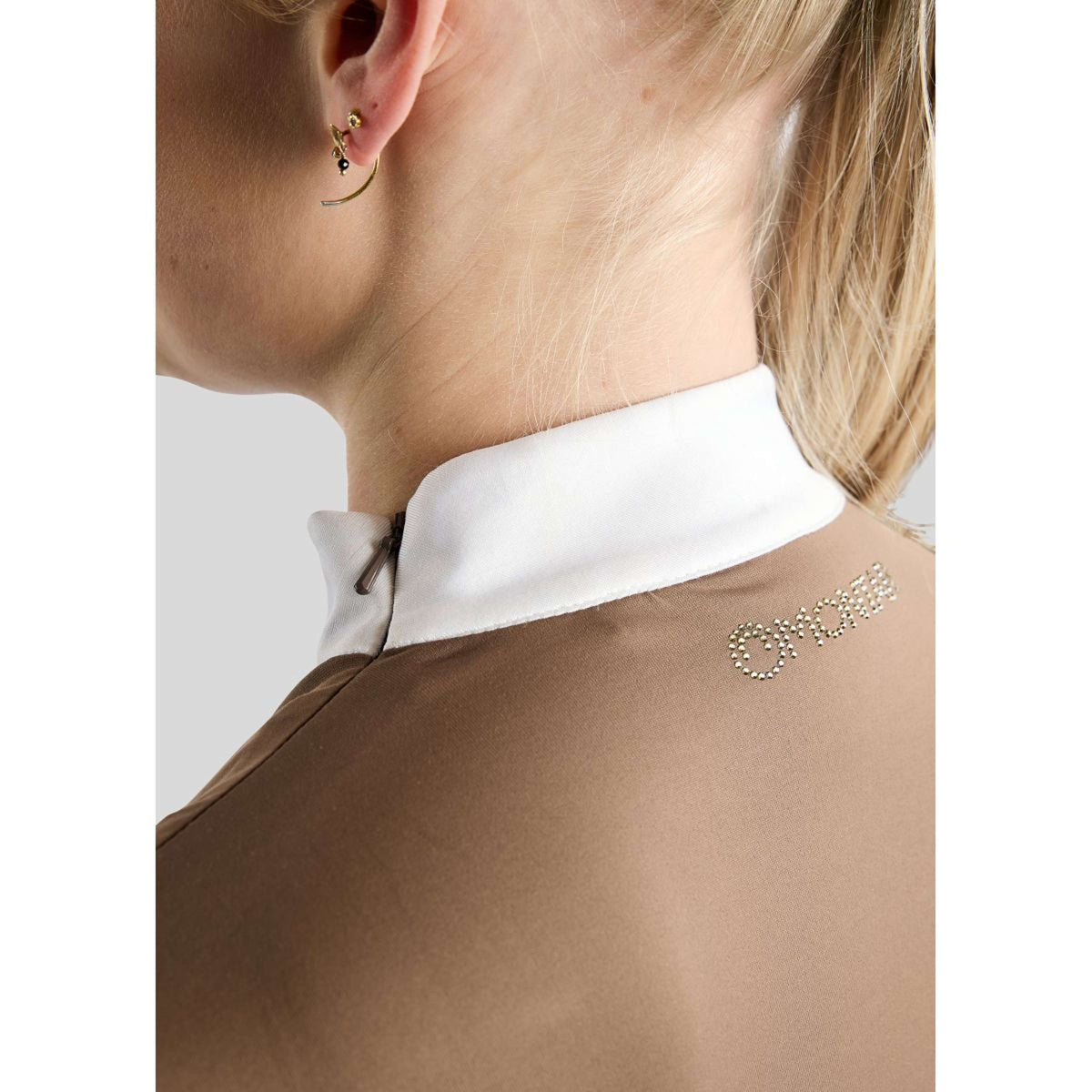 Montar Turniershirt MoEve Golden Quartz Crystals Lange Ärmel Nougat Brown