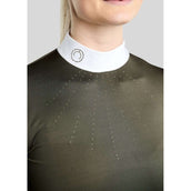 Montar Turniershirt MoEve Golden Quartz Crystals Lange Ärmel Forest Green