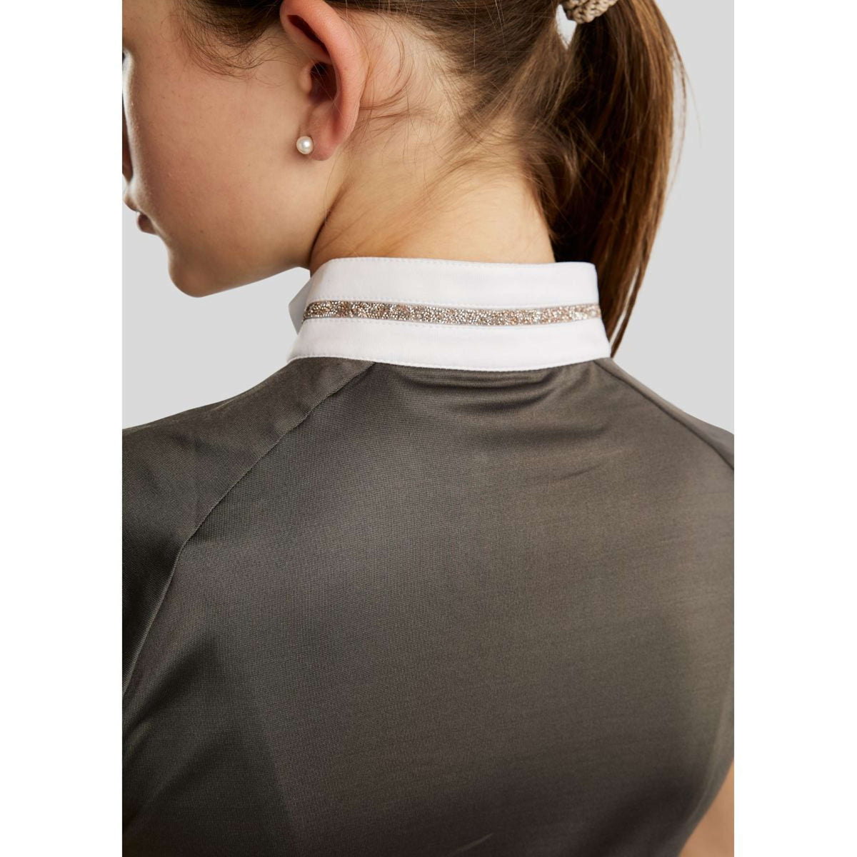 Montar Turniershirt MoLila Champagne Crystals Junior Grau