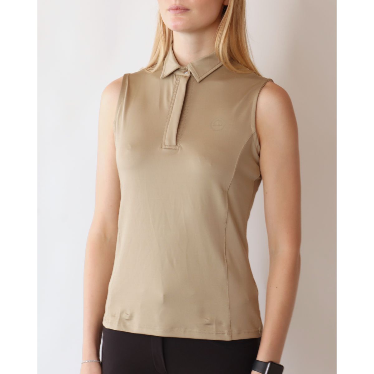 Montar Poloshirt Fiona Ärmellos Beige