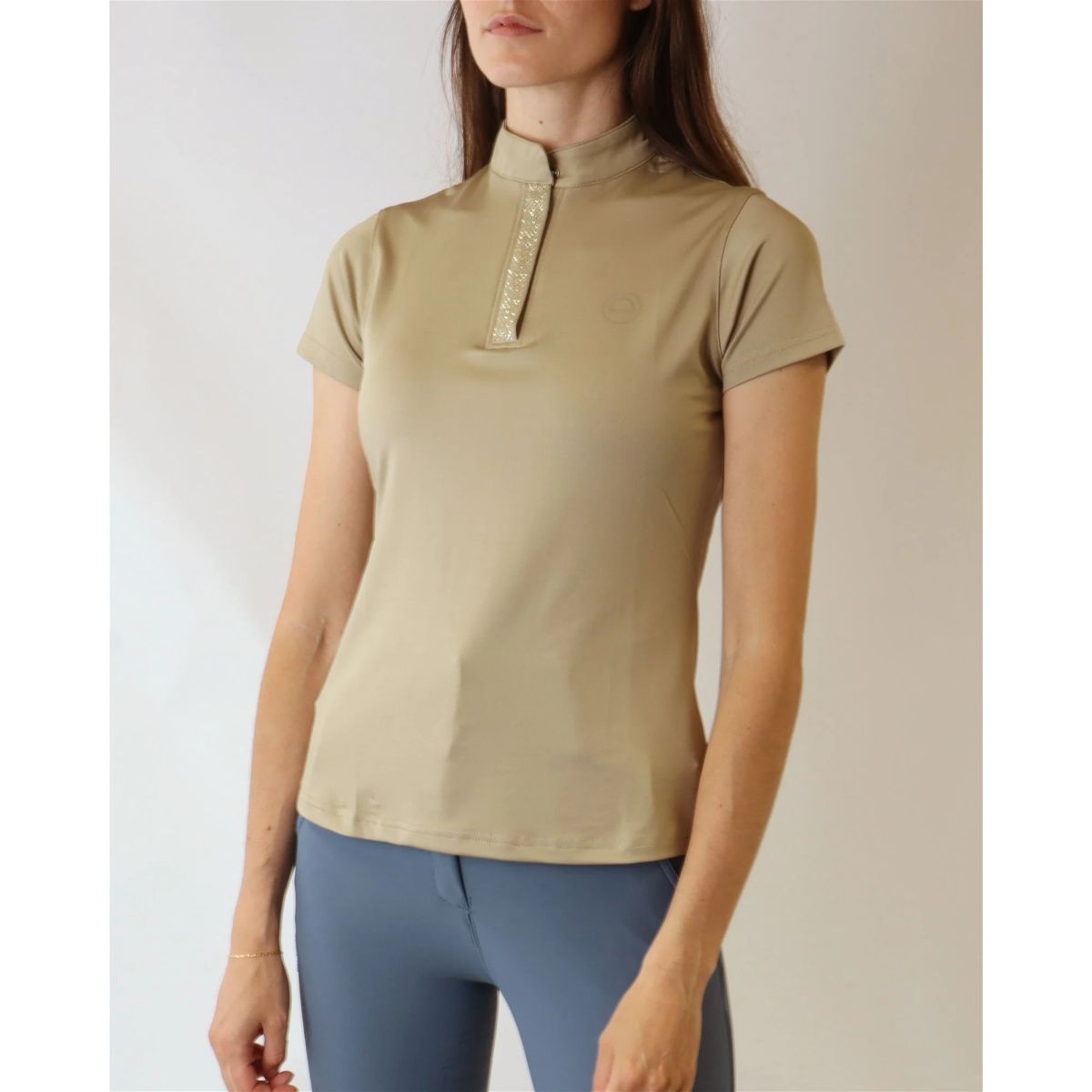 Montar Shirt Briella Crystal Kurze Ärmel Beige