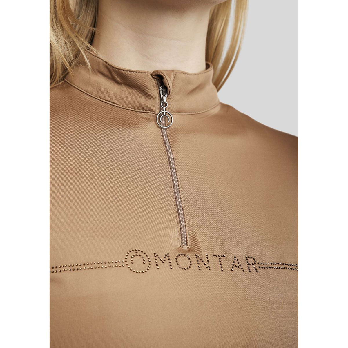 Montar Shirt MoAviana Crystal Logo Lange Ärmel Latte