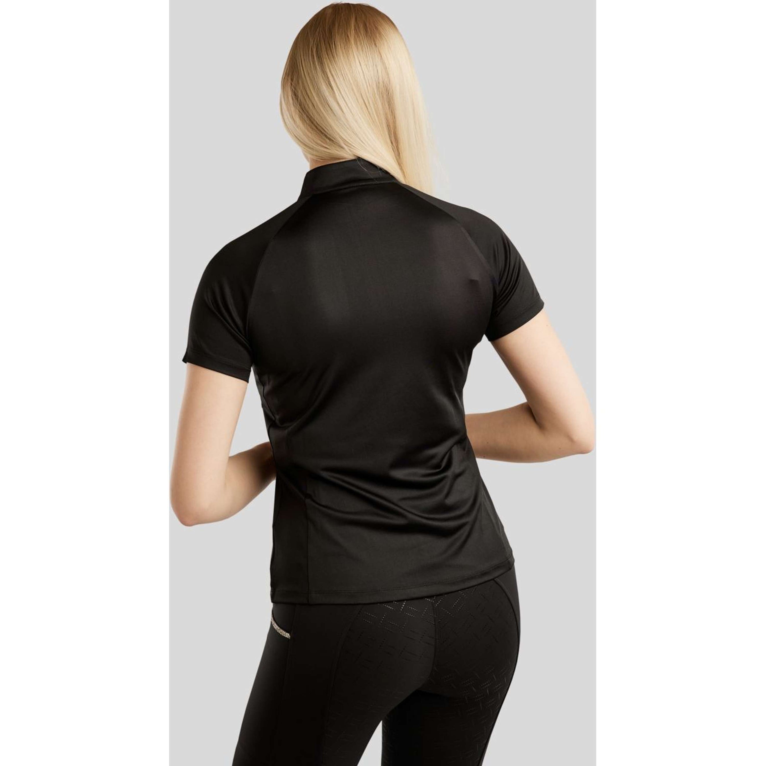 Montar Poloshirt MoLila Champagne Crystals Schwarz