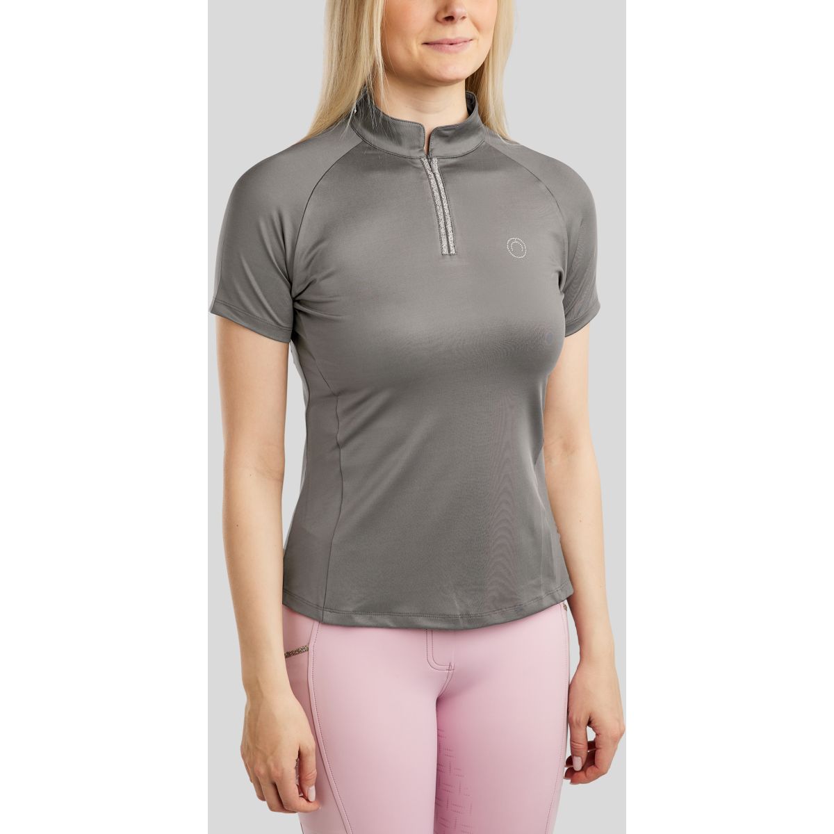 Montar Poloshirt MoLila Champagne Crystals Grau