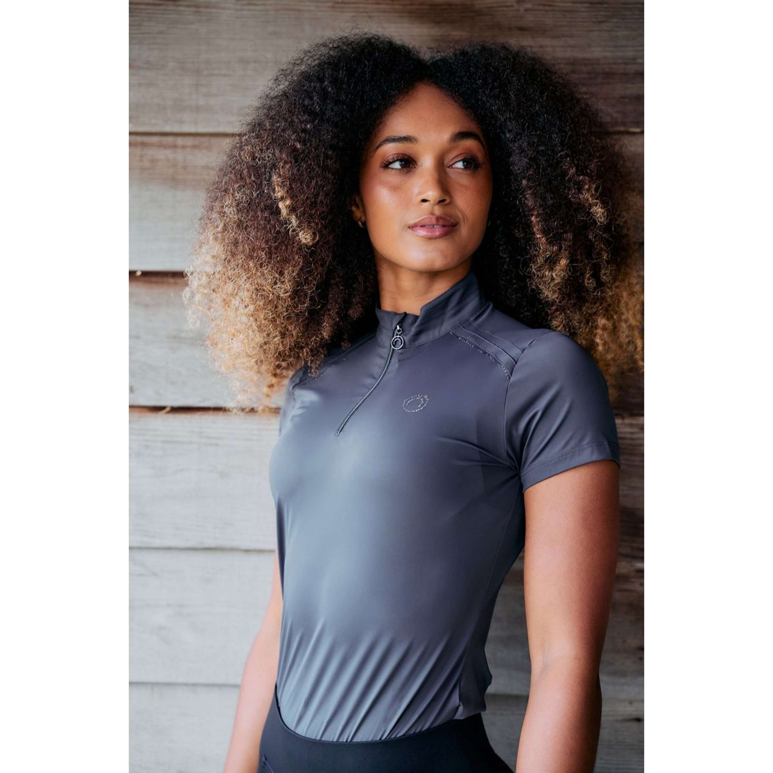 Montar Poloshirt MoPearl Pintuck Grau Montar Poloshirt MoPearl Pintuck Grau