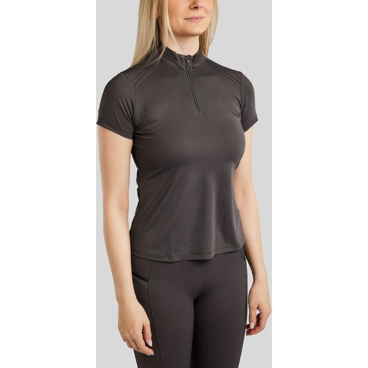 Montar Poloshirt MoPearl Pintuck Slate Grey