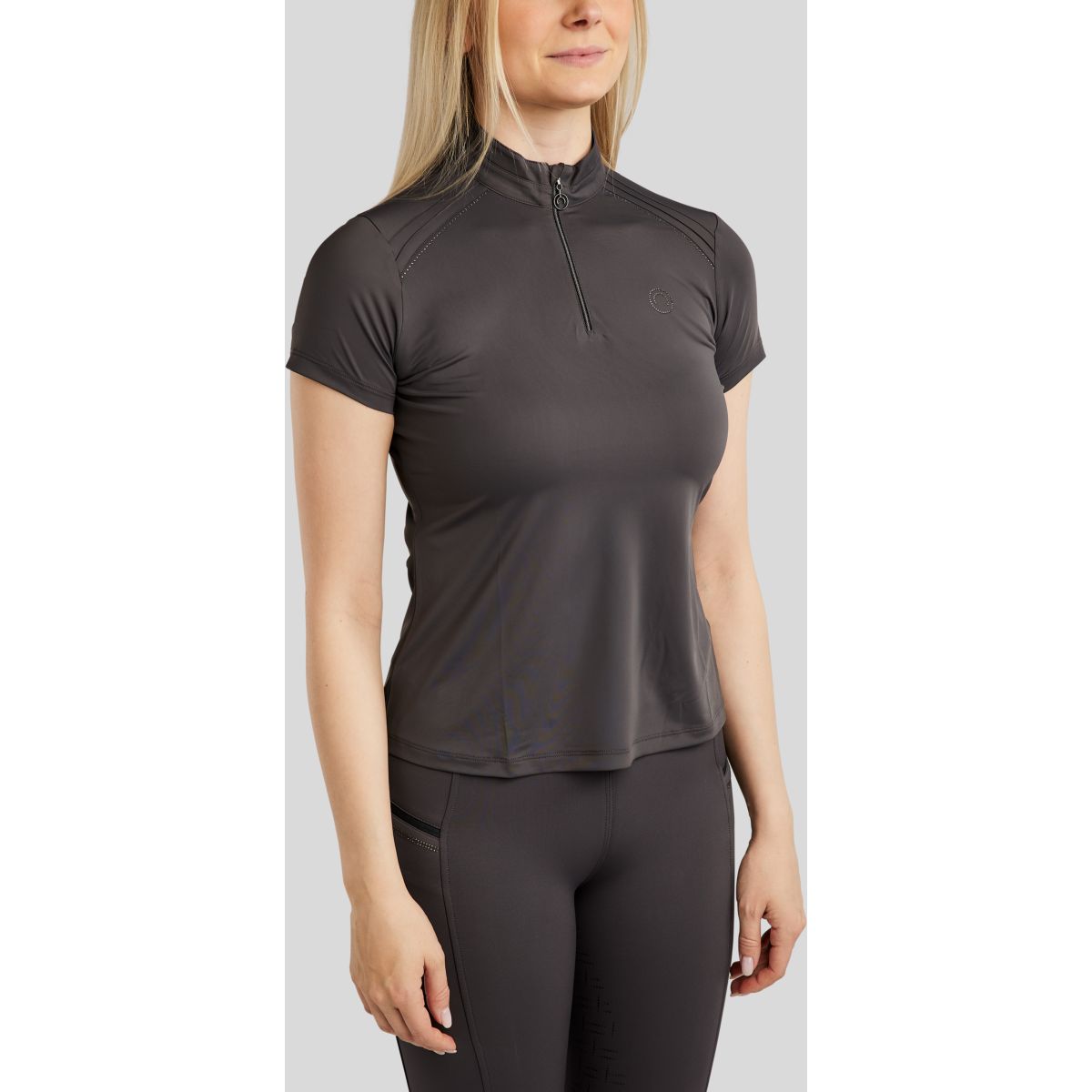 Montar Poloshirt MoPearl Pintuck Slate Grey