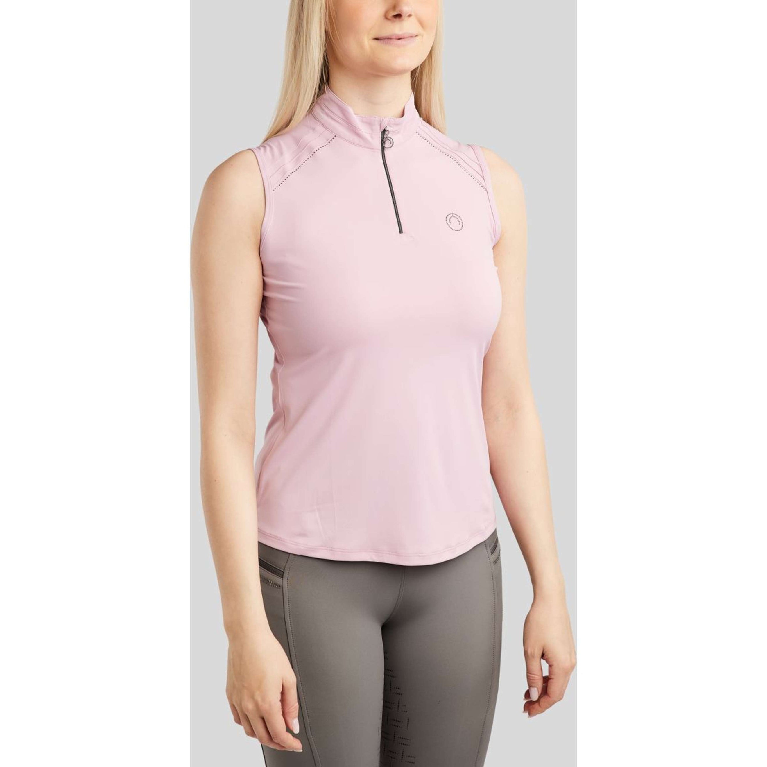 Montar Shirt MoPearl Pintuck Ärmellos Candy Pink