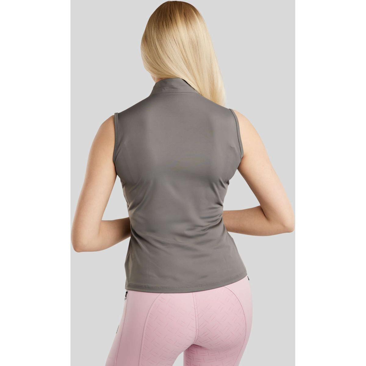 Montar Shirt MoPearl Pintuck Ärmellos Grau