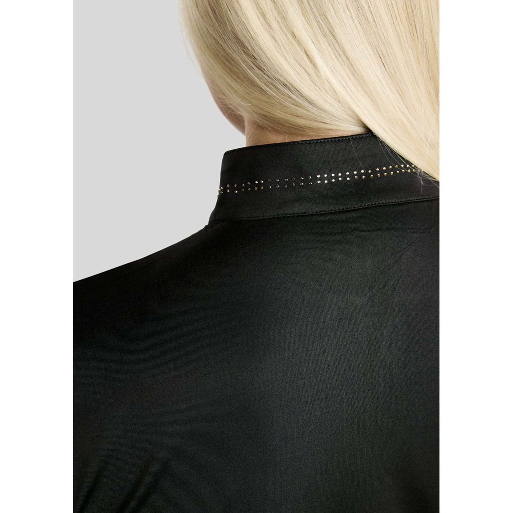 Montar Shirt MoEverline Golden Quartz Crystals Lange Ärmel Schwarz