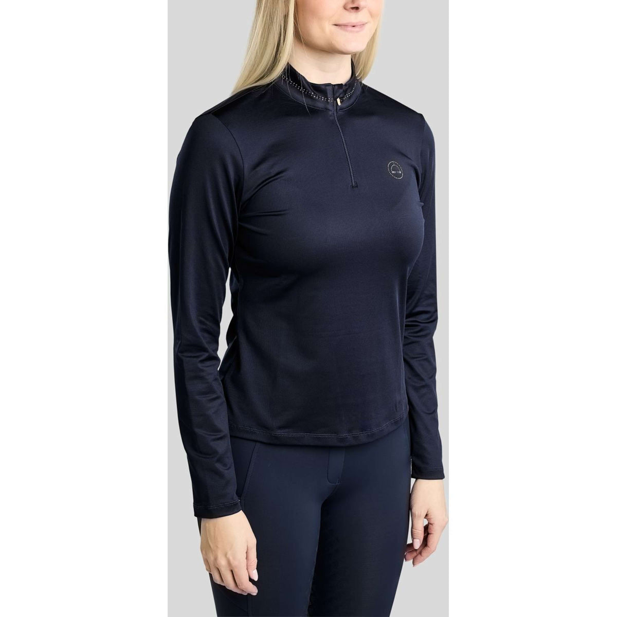 Montar Shirt MoEverline Golden Quartz Crystals Lange Ärmel Navy