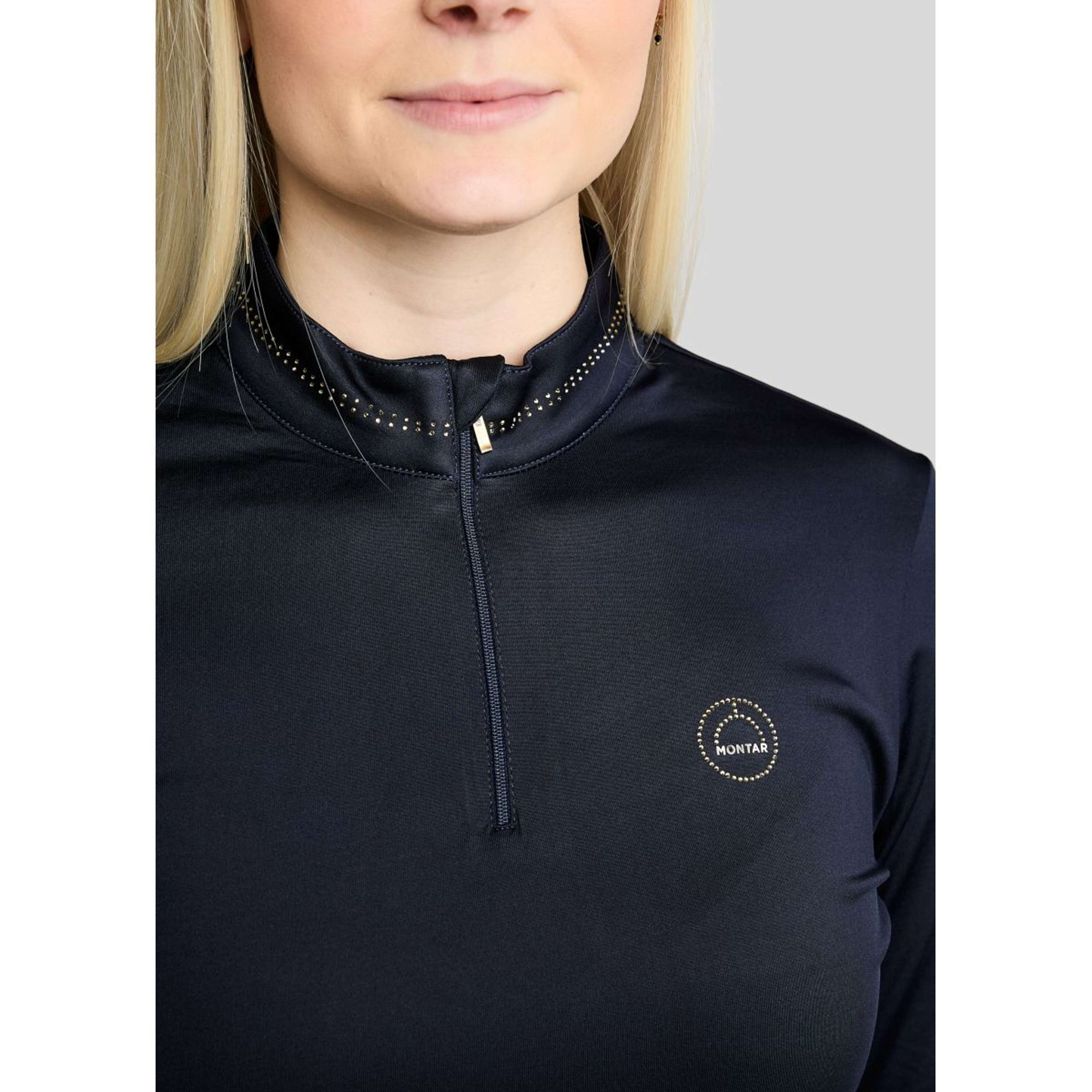 Montar Shirt MoEverline Golden Quartz Crystals Lange Ärmel Navy Montar Shirt MoEverline Golden Quartz Crystals Lange Ärmel Navy