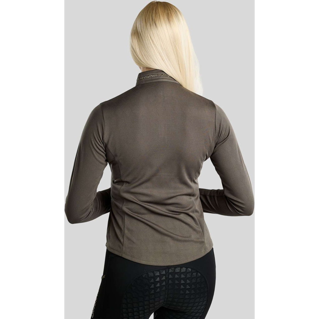 Montar Shirt MoEkta Jacquard Pattern Golden Quartz Lange Ärmel Forest Green