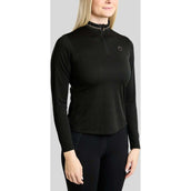 Montar Shirt MoEkta Jacquard Pattern Golden Quartz Lange Ärmel Schwarz