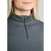Montar Shirt MoEkta Jacquard Pattern Golden Quartz Lange Ärmel Dark Slate