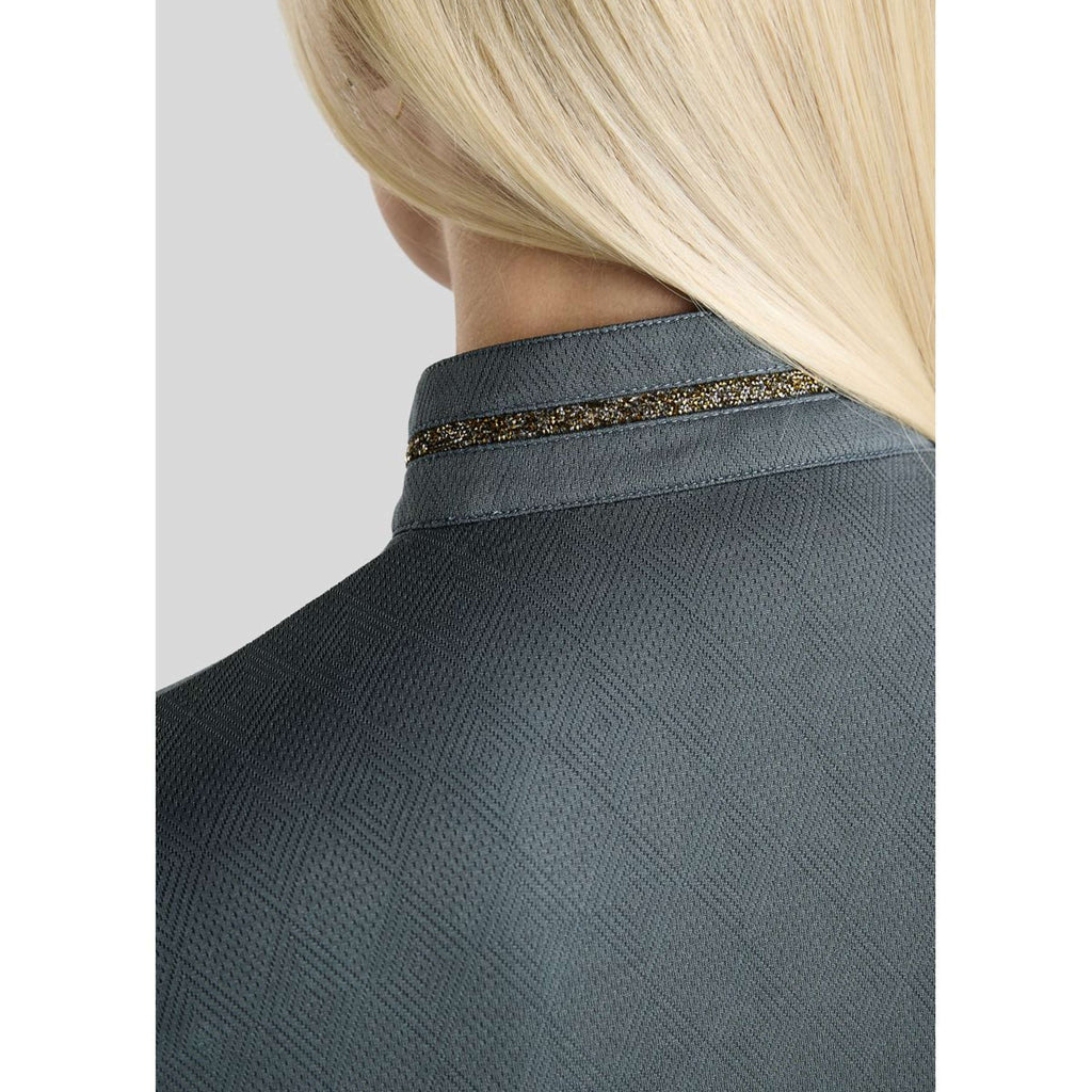 Montar Shirt MoEkta Jacquard Pattern Golden Quartz Lange Ärmel Dark Slate
