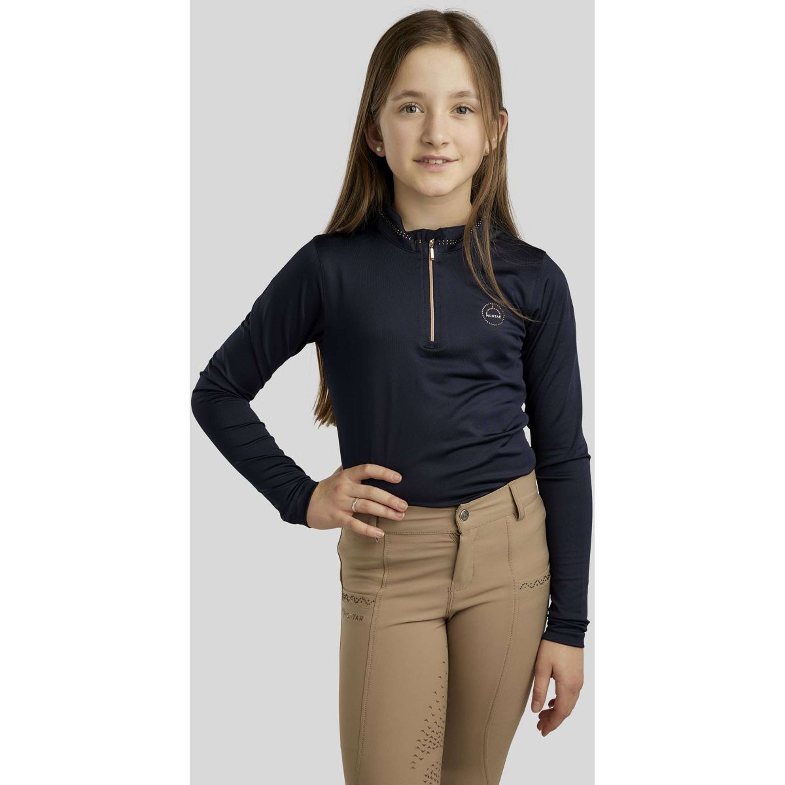 Montar Shirt MoEverline Junior Lange Ärmel Dark Navy