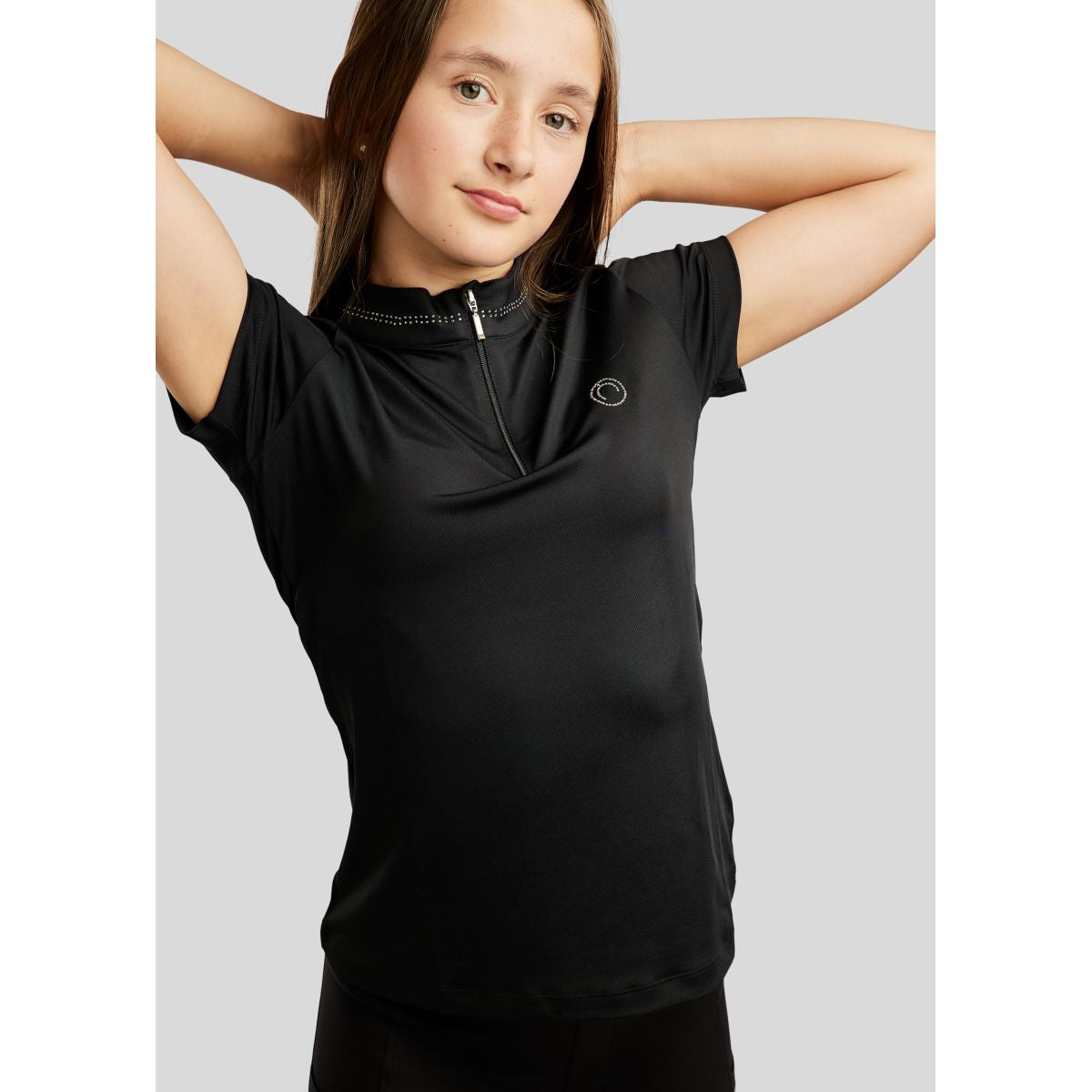 Montar T-Shirt MoBlair Champagne Crystals Schwarz