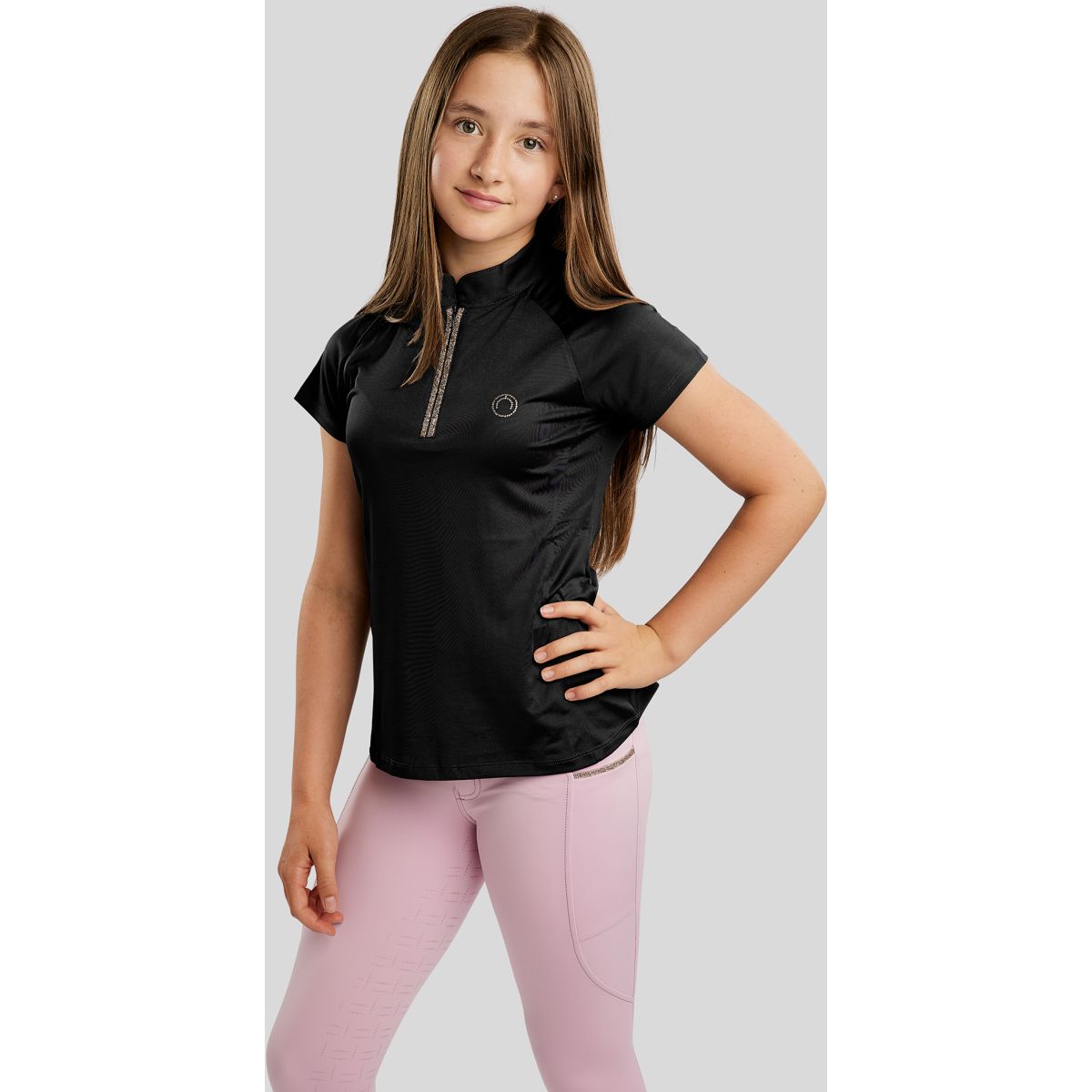Montar T-Shirt MoLila Champagne Crystals Junior Schwarz
