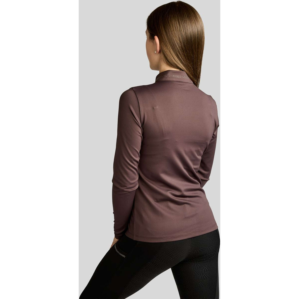 Montar Shirt MoEverline Golden Quartz Crystals Kids Lange Ärmel Black Peony