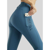 Rebel Reithose Highwaist Thigh Pocket Full Grip Petrol