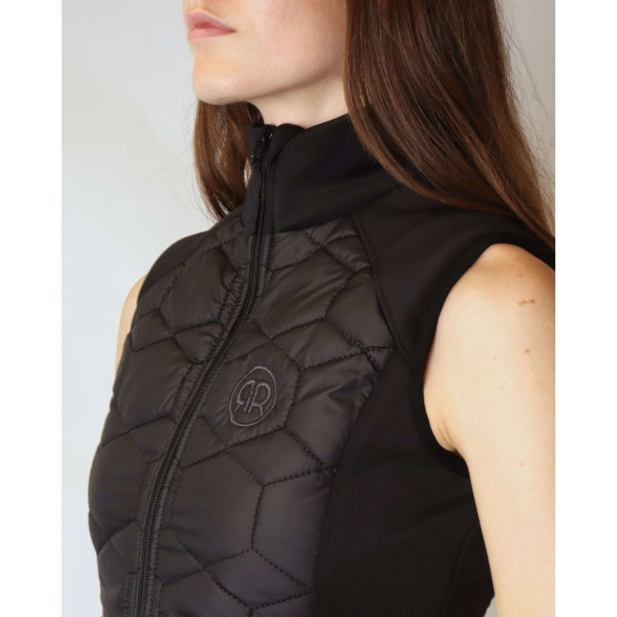 Rebel Weste Cube Quilted Hybrid Schwarz