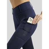 Rebel Reitleggings Beltloops Rosegold Crystals Full Grip Navy