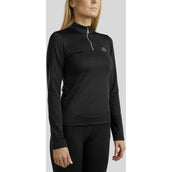 Rebel Shirt Baselayer Rosegold Crystals Schwarz