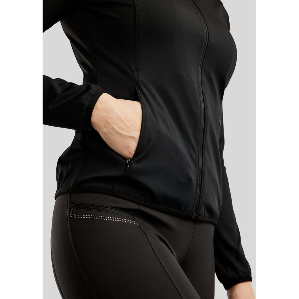 Montar Jack MoPearl Pintuck Gun Metal Crystals Schwarz