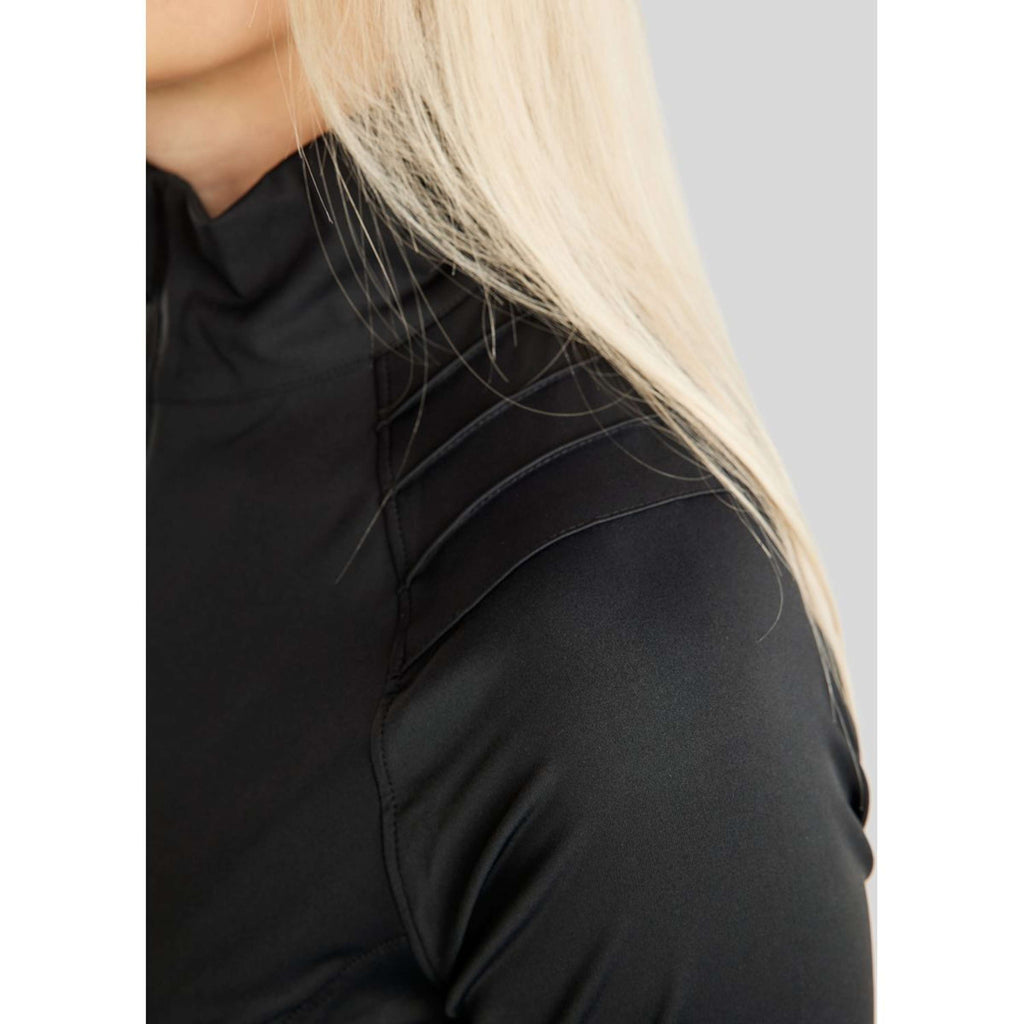 Montar Jack MoPearl Pintuck Gun Metal Crystals Schwarz
