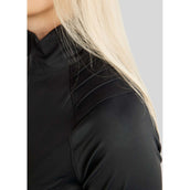 Montar Jack MoPearl Pintuck Gun Metal Crystals Schwarz