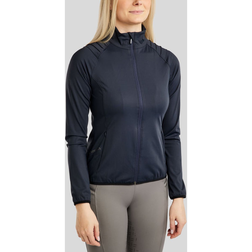 Montar Jack MoPearl Pintuck Gun Metal Crystals Navy