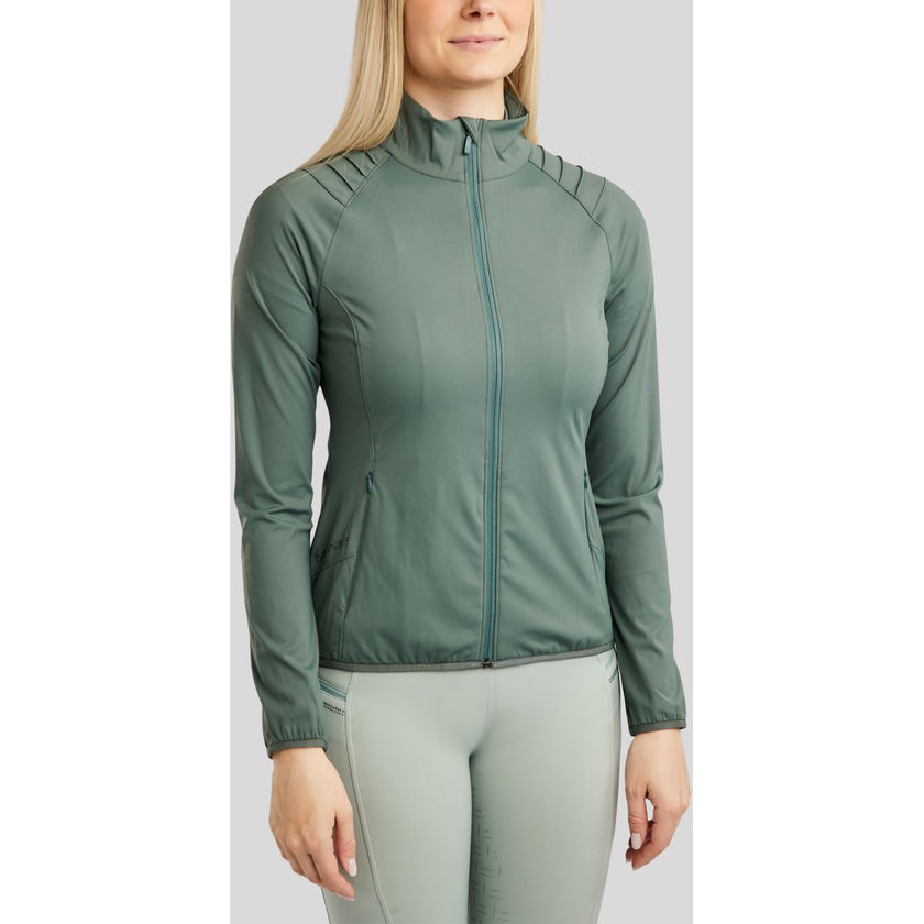 Montar Jack MoPearl Pintuck Gun Metal Crystals Jade